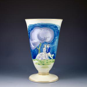 Vaso com cena galante